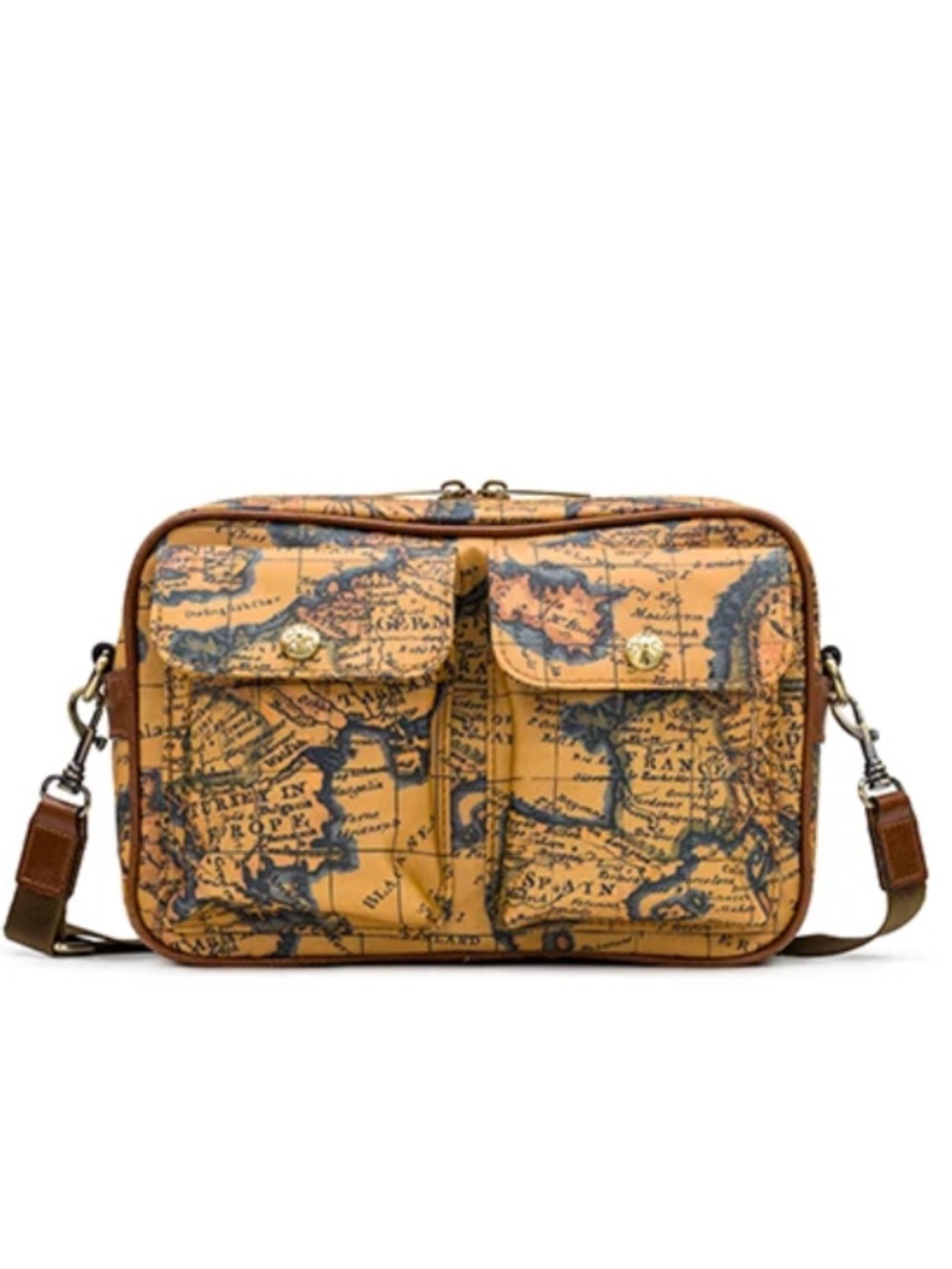 Patricia Nash Praiano Convertible Crossbody Belt Bag in European Map Print